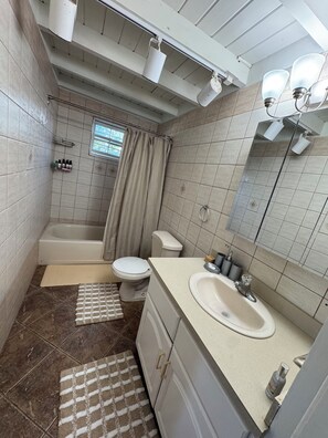 Ducha, toallas, jabón y papel higiénico