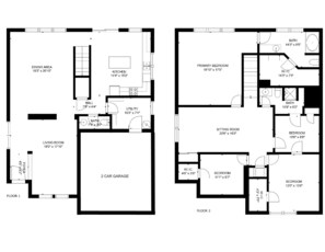 Floor plan - Spacious 4-bedroom house in beautiful Leander with AC (Leander)