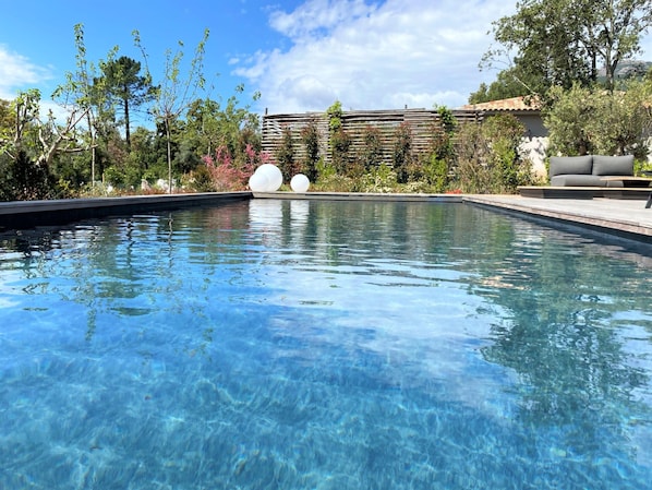 A heated pool