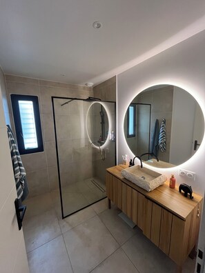 Shower, toilet paper - Single-storey house with swimming pool in a very quiet area (Baixas)