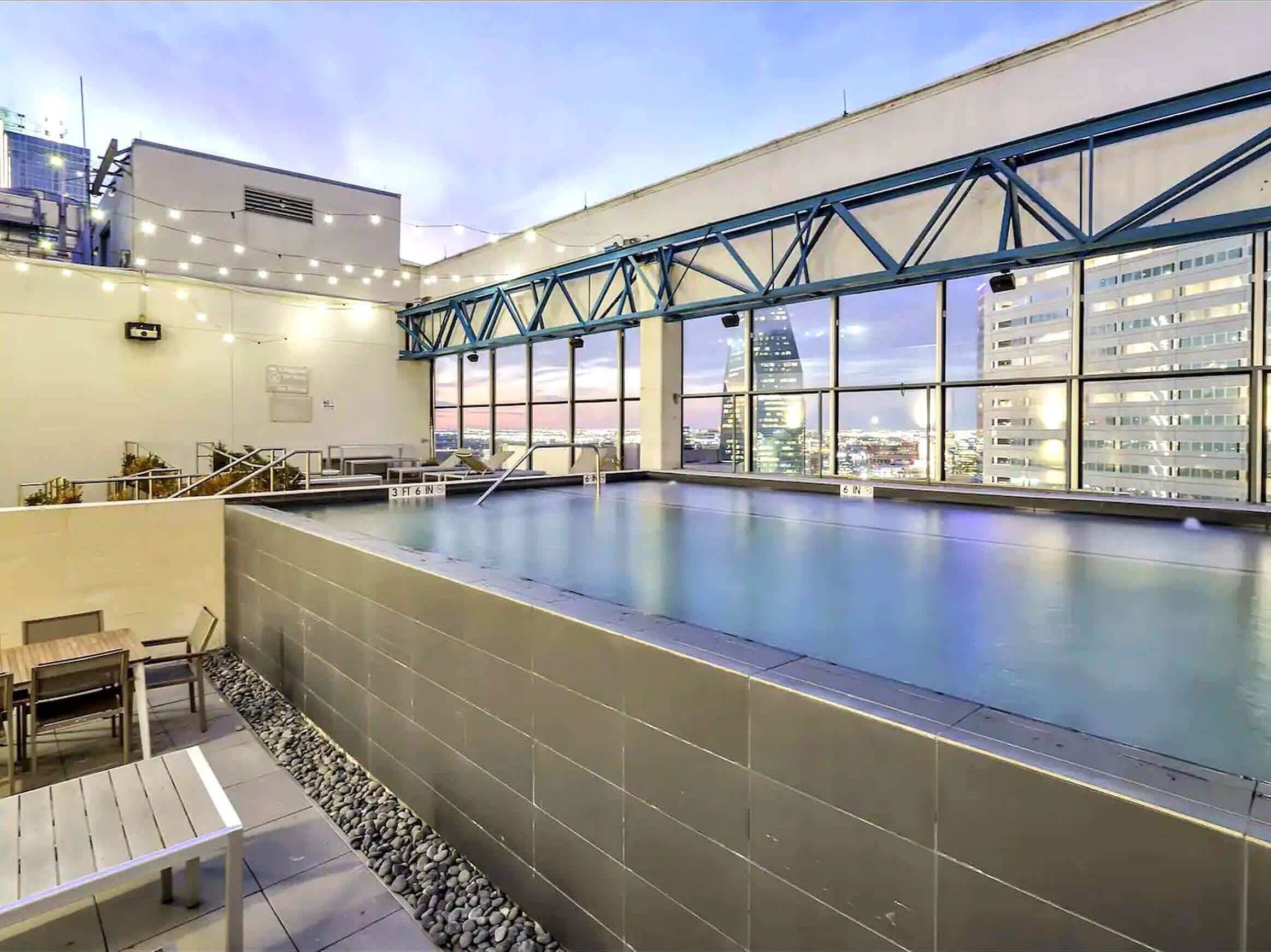 Year-round access with a sleek design perfect for a refreshing dip or quiet unwind.