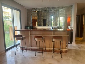 Fridge, microwave, oven, stovetop - Luxury Studio Pool View At Sodic Villette (Cairo Governorate)