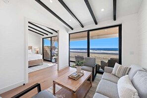 House, Multiple Beds, Hot Tub, Ocean View | Living area - Beachfront Sunset (San Diego)