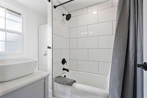 Hair dryer, towels