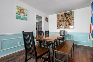 Dining - Cheerful Home, with Big Private Fenced Yard, & Big Hot Tub (Burleson)