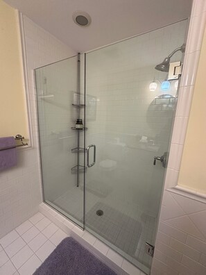 Shower, towels, soap, shampoo - Condo in the heart of downtown Harbor Springs! Right on Main Street. Sleeps 4. (Harbor Springs)