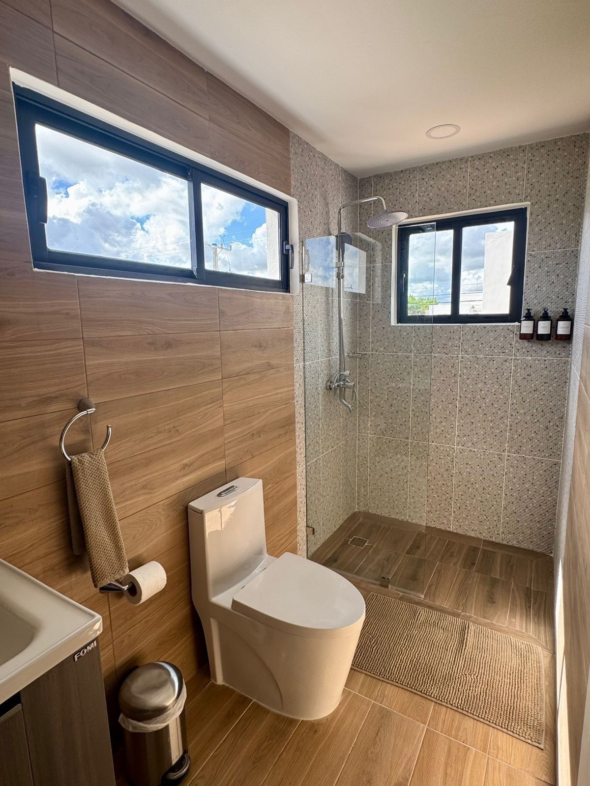 Towels, soap, toilet paper