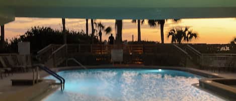Outdoor pool, a heated pool