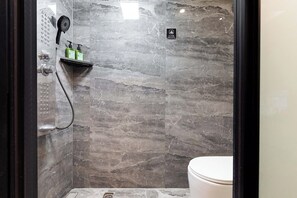 Senior Twin Room, City View | Bilik Mandi | Hulu semburan mandi hujan, kelengkapan dandanan diri percuma 
