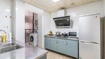 Luxe suite, uitzicht op stad | Privékeuken