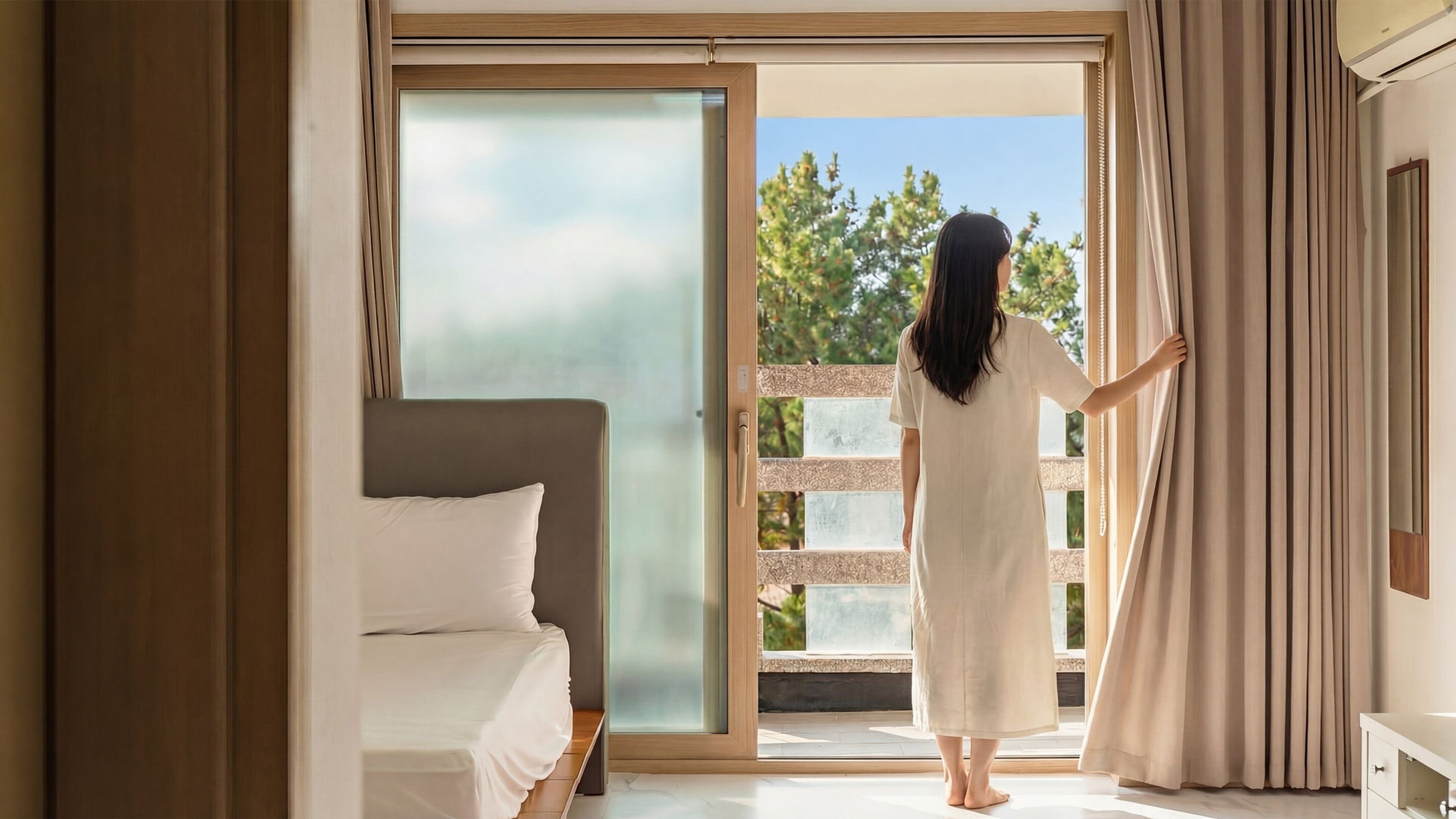 Kamar Basic, 1 kamar tidur (501(Bed Room/Forest View)) | 1 kamar tidur dan Wi-Fi gratis