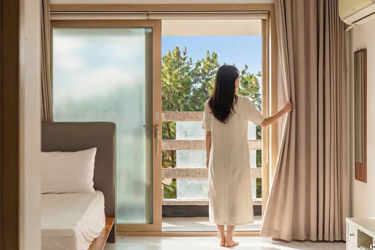 Kamar Basic, 1 kamar tidur (501(Bed Room/Forest View)) | 1 kamar tidur dan Wi-Fi gratis