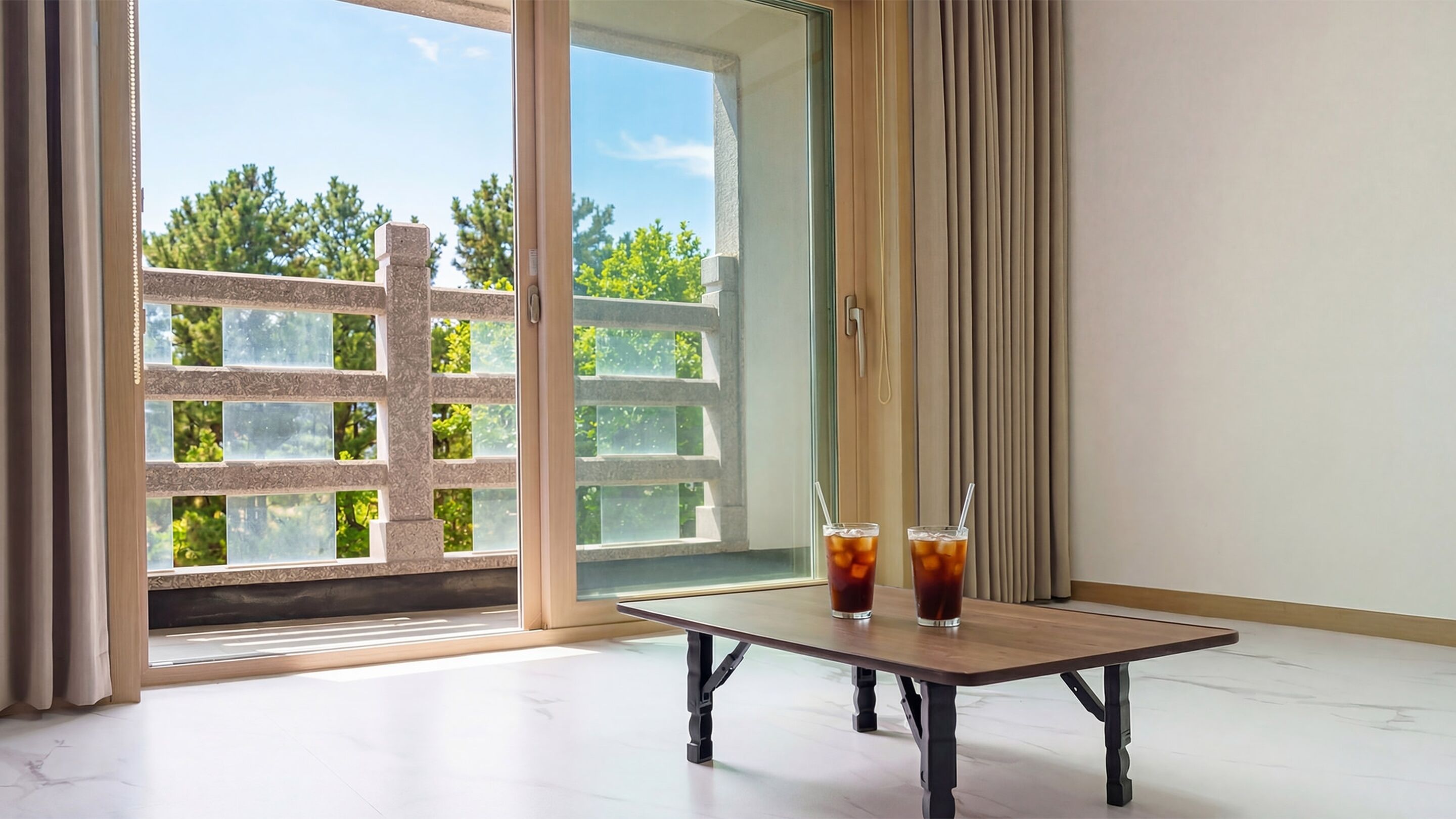 Kamar Basic, 1 kamar tidur (302(Ondol Room/Forest View)) | 1 kamar tidur dan Wi-Fi gratis