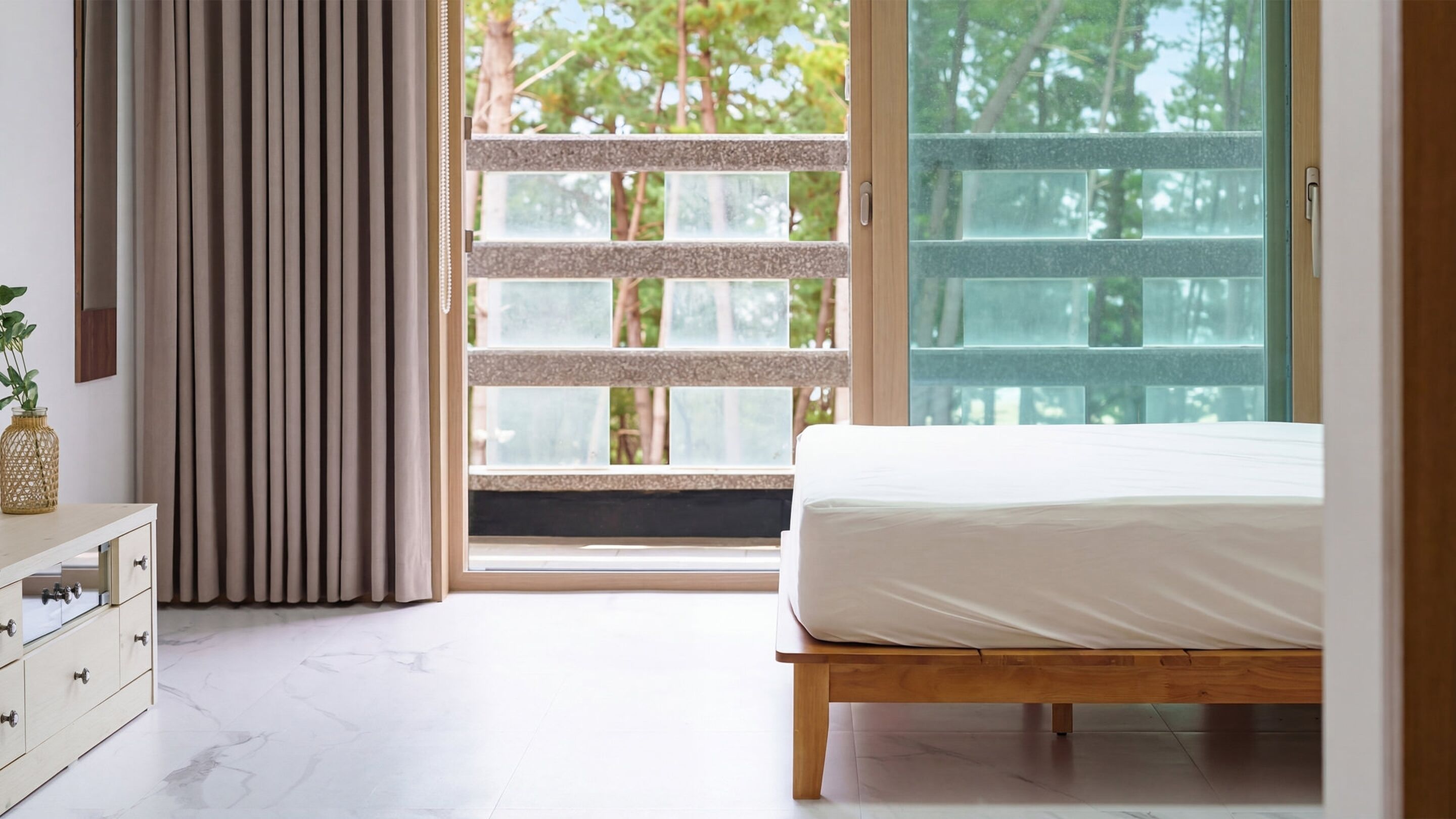 Kamar Basic, 1 kamar tidur (305(Bed Room/Ocean View)) | 1 kamar tidur dan Wi-Fi gratis