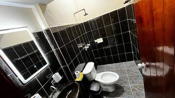 Assecador de cabells, tovalloles, sabó i paper higiènic