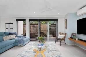 House, 3 Bedrooms, Private Pool | Living room - Ocean Escape, 600m to Beach, pet by Approval (Sunshine Coast)