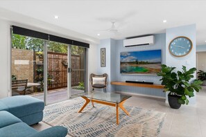 House, 3 Bedrooms, Private Pool | Living room - Ocean Escape, 600m to Beach, pet by Approval (Sunshine Coast)