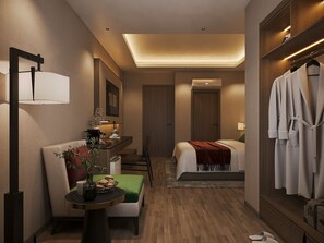 Quarto casal premier | Escrivaninha, Wi-Fi de cortesia