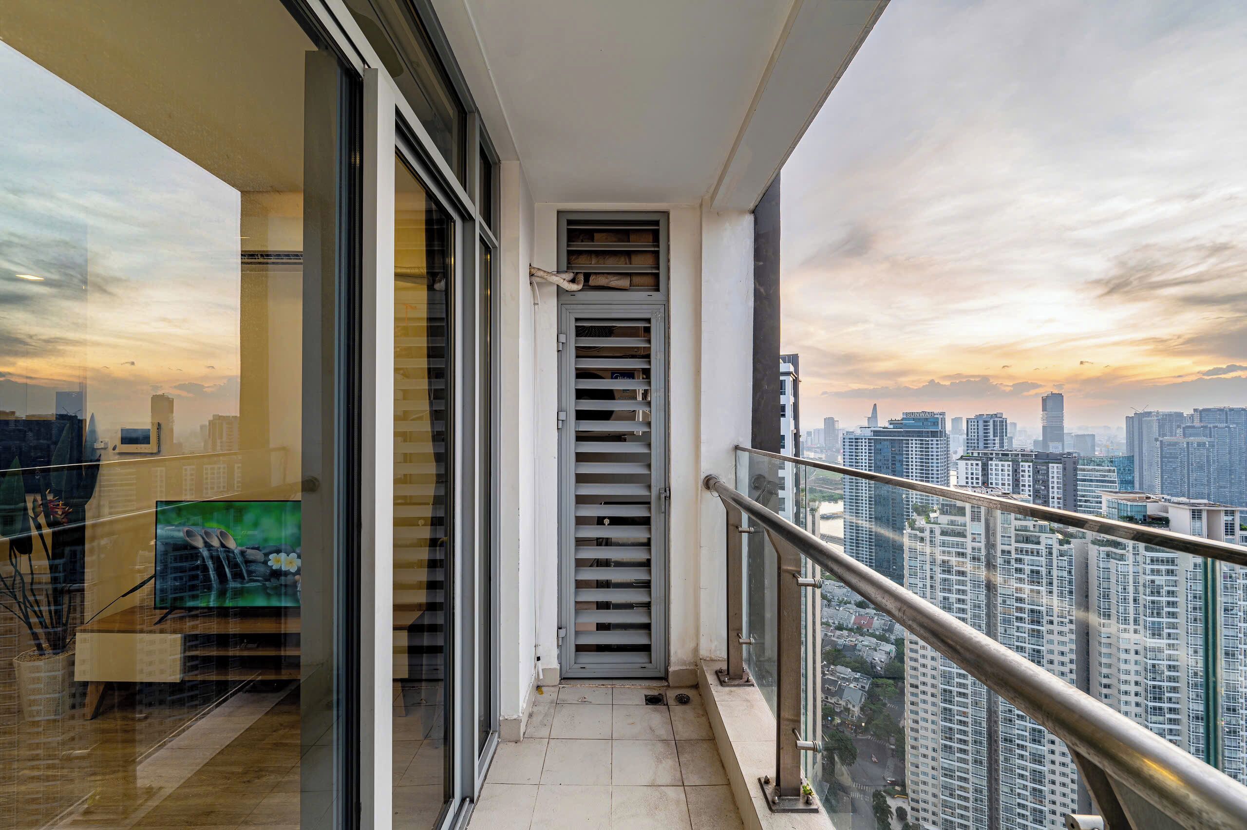 Apartamento Premier, 2 habitaciones, vistas a la ciudad | Terraza o patio