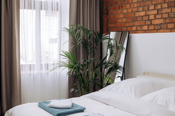 Appartamento Deluxe, patio, vista città | Biancheria da letto di alta qualità, materassi in memory foam