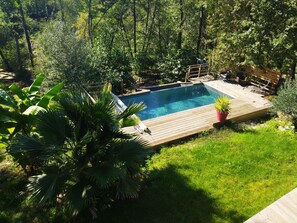 Piscina externa, piscina aquecida