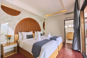 Doppel- oder Zweibettzimmer | Schreibtisch, kostenloses WLAN