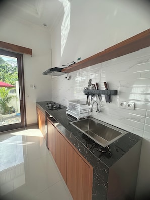 Villa, Pool View | Private kitchen | Cookware/dishes/utensils - Villa Luwih Pandawa (Kutuh)