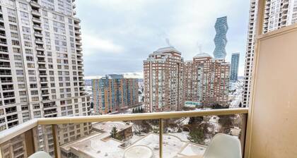High-End 2BR/2BA Condo-Steps to Square One Mall
