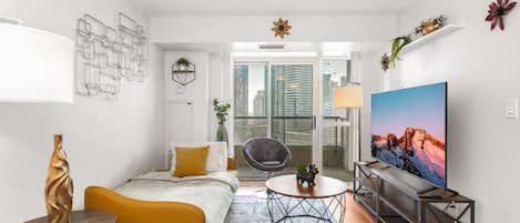 Desk, iron/ironing board, travel crib, WiFi