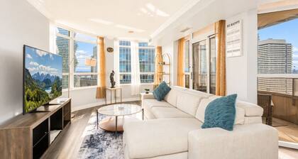 Sky Retreat | 2BR-2BA High Floor | 180° City View