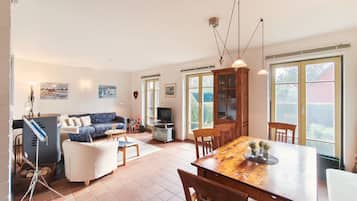 Fernseher, Kamin, DVD-Player, Tischtennisplatte