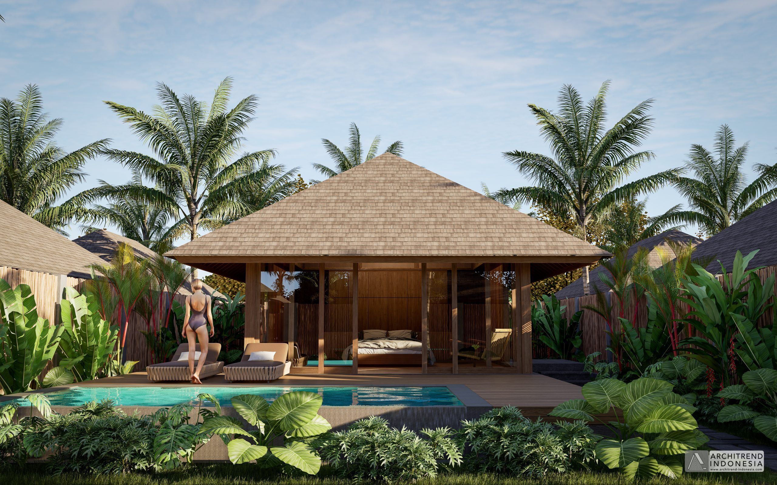 Villa superior, vistas al jardín | Piscina | Una piscina al aire libre