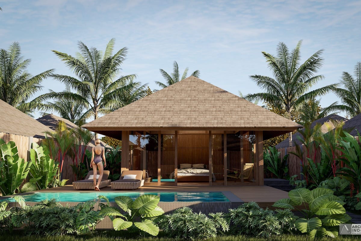 Villa superior, vistas al jardín | Piscina | Una piscina al aire libre