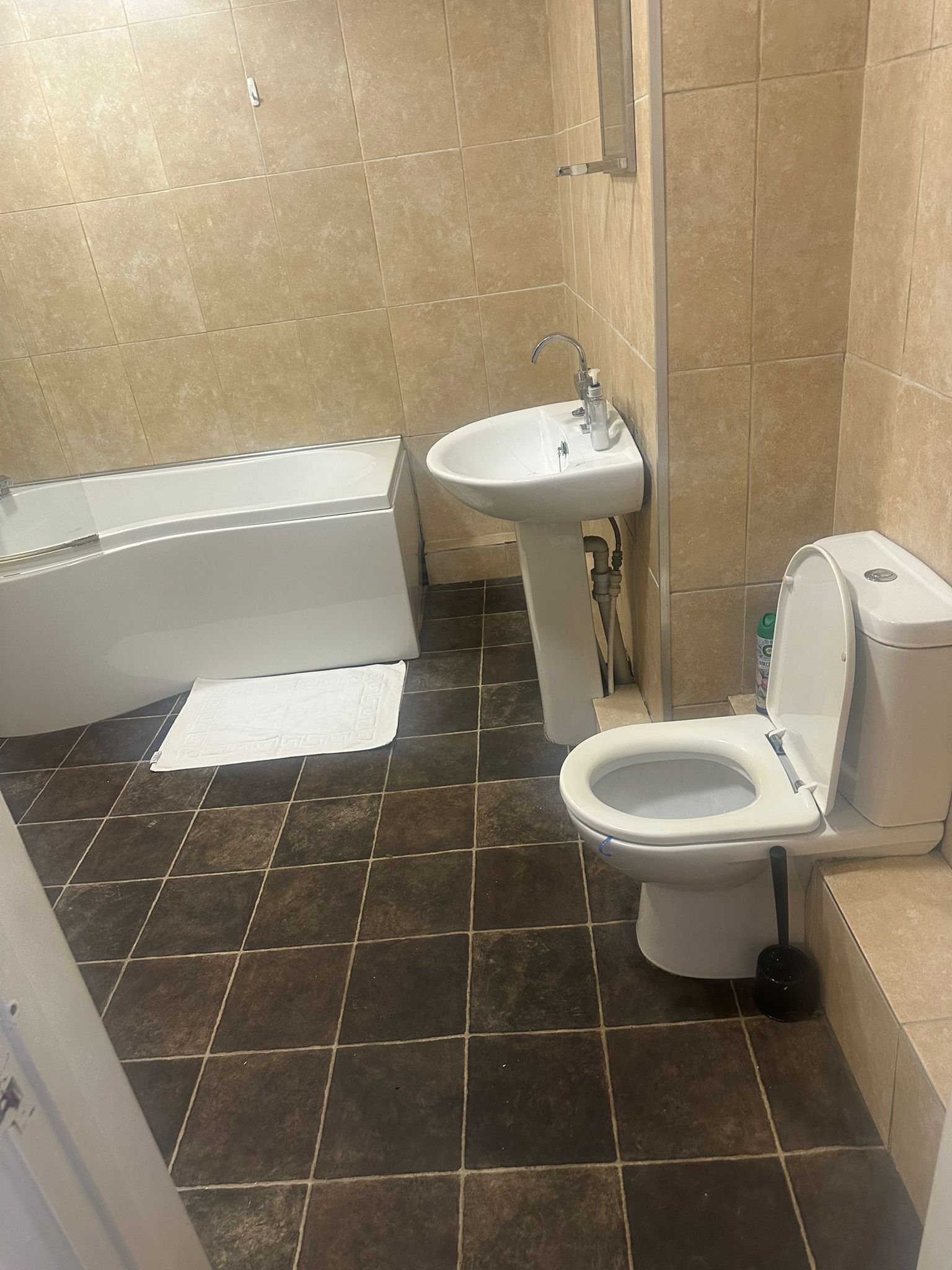 Handdukar, tvål och toalettpapper