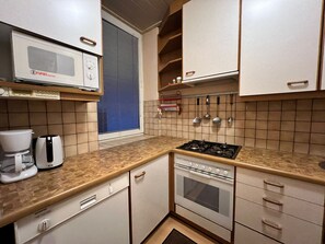 Basic-Apartment | Eigene Küche | Kühlschrank, Mikrowelle, Ofen, Herdplatte