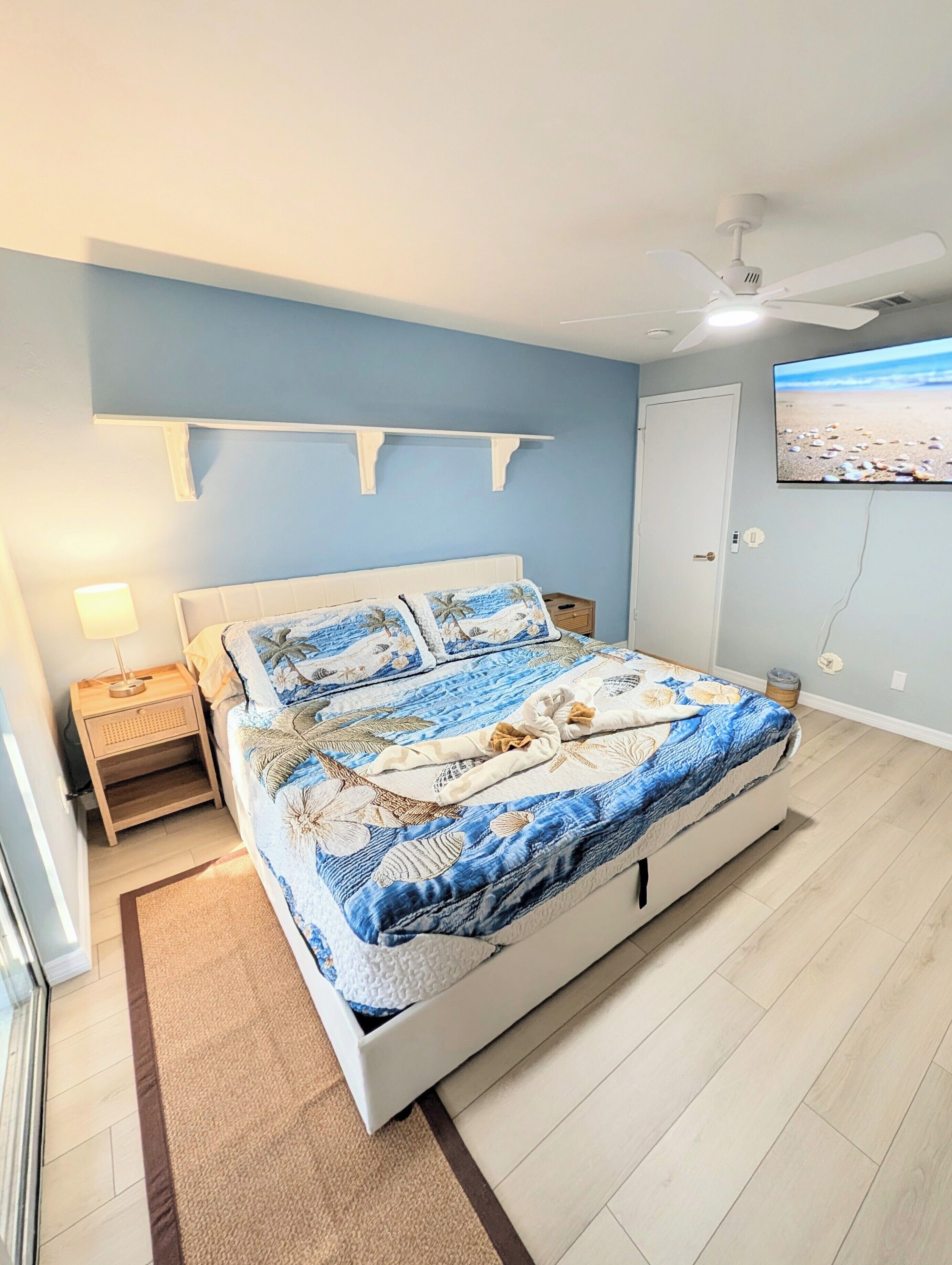 2 bedrooms, iron/ironing board, travel crib, free WiFi