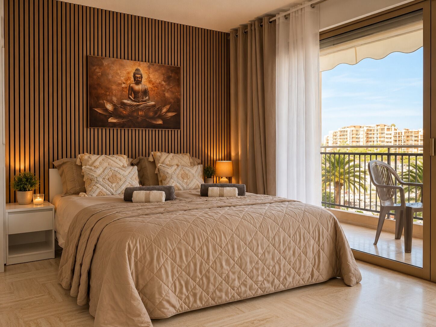 Studio 108 Familial vue marina | Ropa de cama hipoalergénica y caja de seguridad en la habitación 