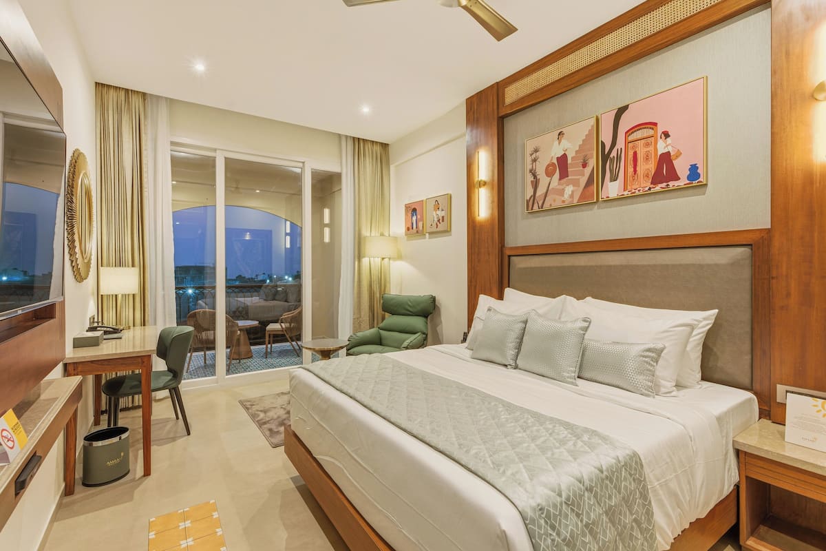 Premium-Doppelzimmer, Meerblick | Bettwäsche aus ägyptischer Baumwolle, hochwertige Bettwaren