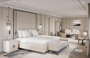 Royal Suite, Mountain View | In-room safe, desk, laptop workspace, blackout drapes