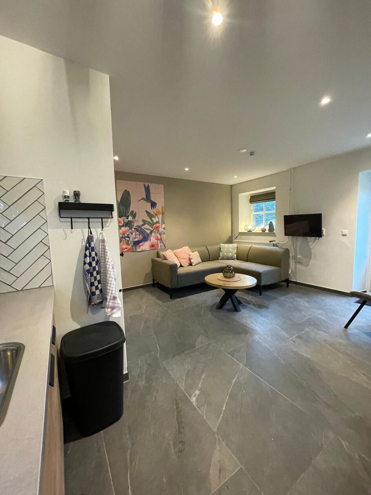 Televisie, een tafeltennistafel en boeken