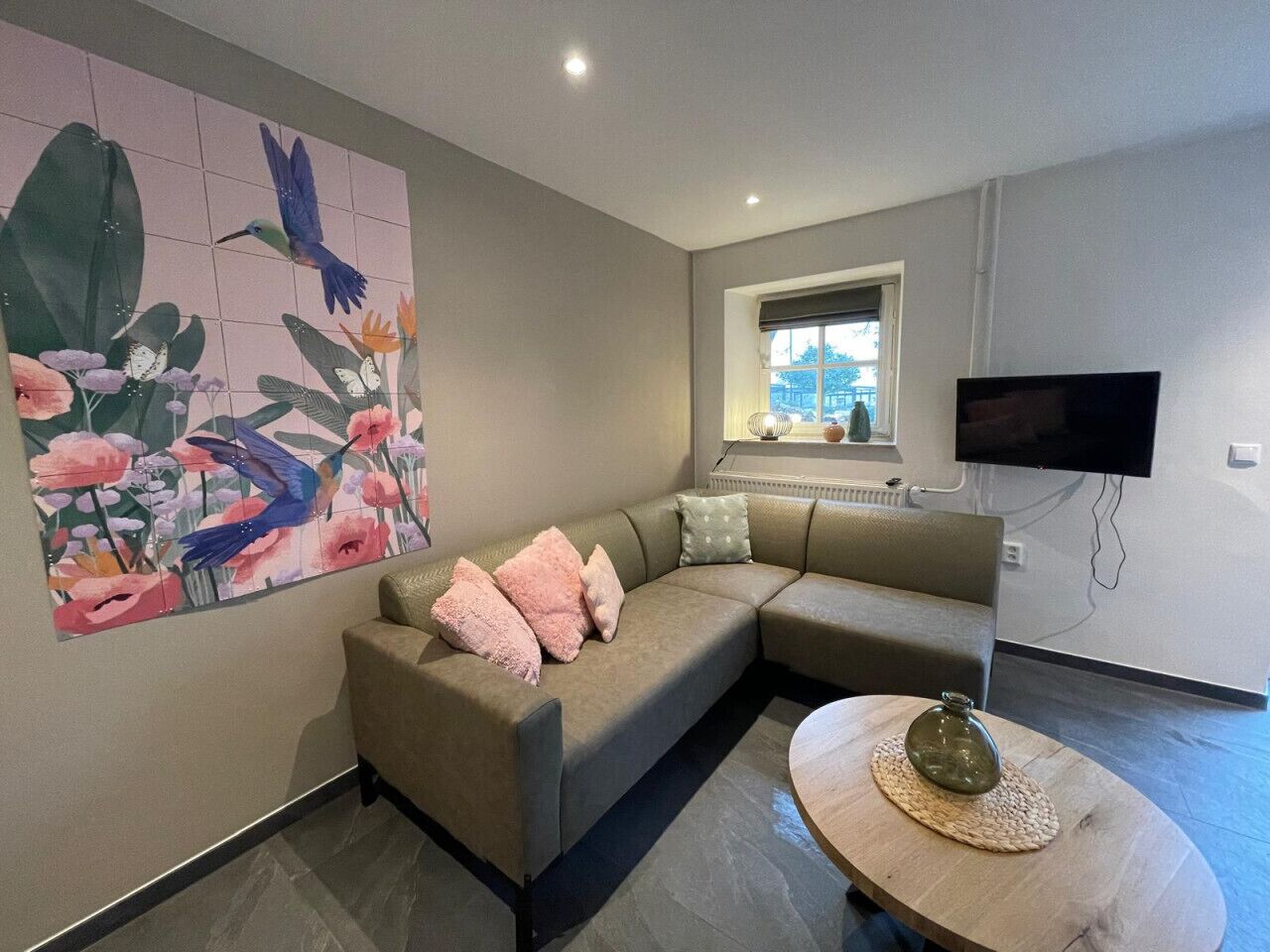 Télévision, table de tennis de table, livres