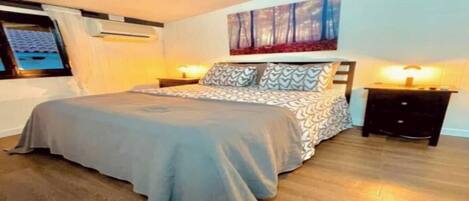 2 bedrooms, iron/ironing board, bed sheets