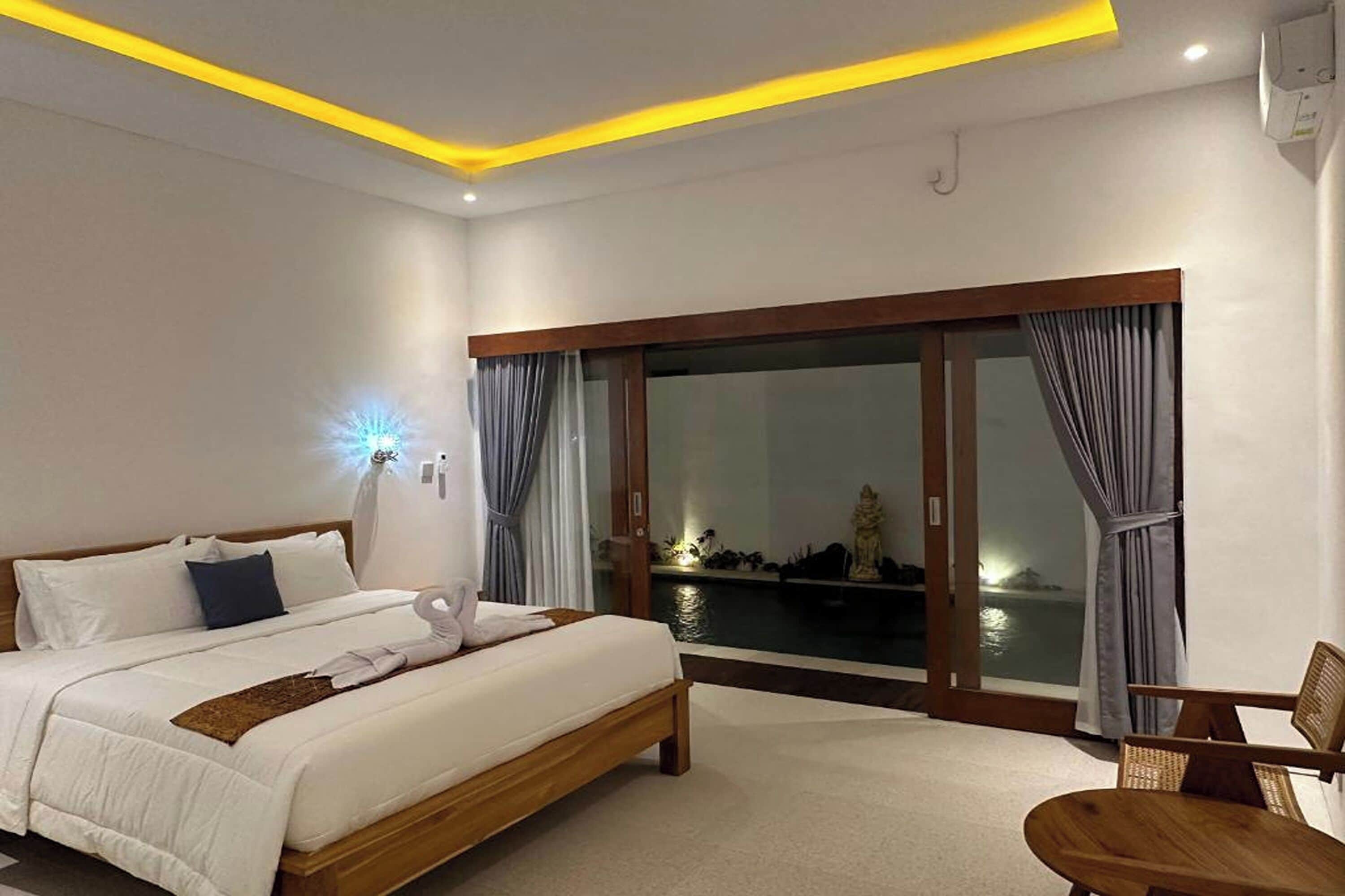 华丽双人房 | 办公桌、遮光窗帘、免费 WiFi、床单