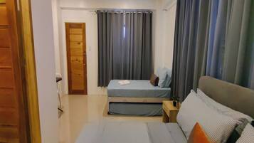 Desk, iron/ironing board, free WiFi, bed sheets