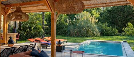 Outdoor pool, a heated pool