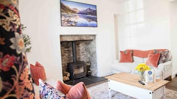 Télévision, cheminée