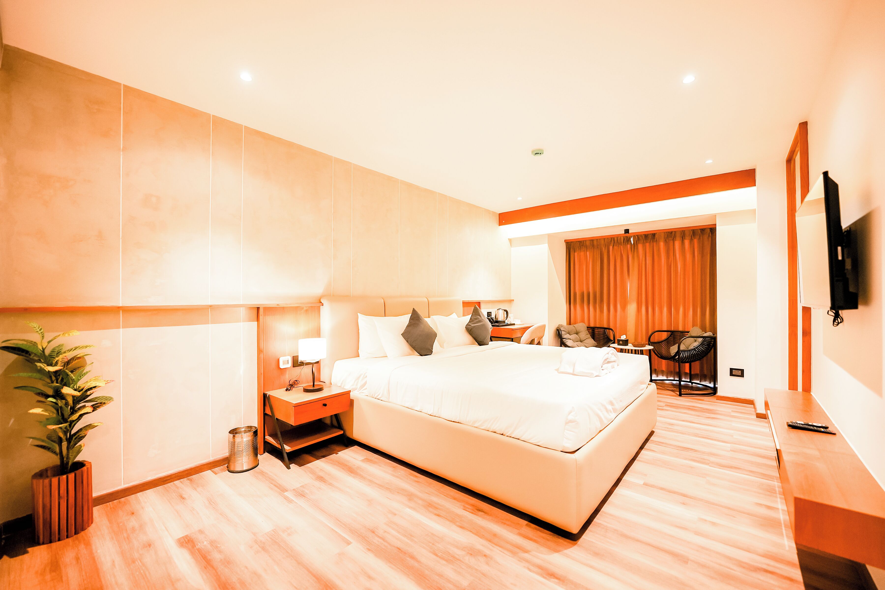 Deluxe dubbelrum - utsikt mot staden | Gratis wi-fi