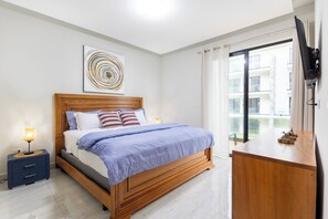 Deluxe Apartment, Pool View | In-room safe, individually furnished, free WiFi, bed sheets - Quiet 1BR Apartment Walk to Bávaro Beach (Punta Cana)