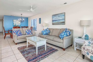 TV, offices - Spacious Beachfront 3br, 2ba Condo in Cherry Grove (Myrtle Beach)