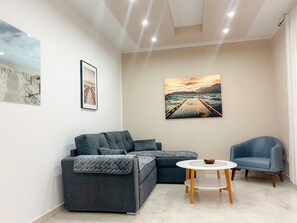Living area - Comfort 1bdr apartment with sea view V-VI (Tivat)